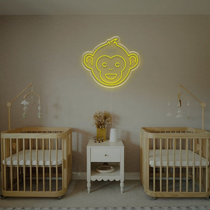 Cute Monkey Head Led Neon Sign For Bars Bedrooms | Shineneon
