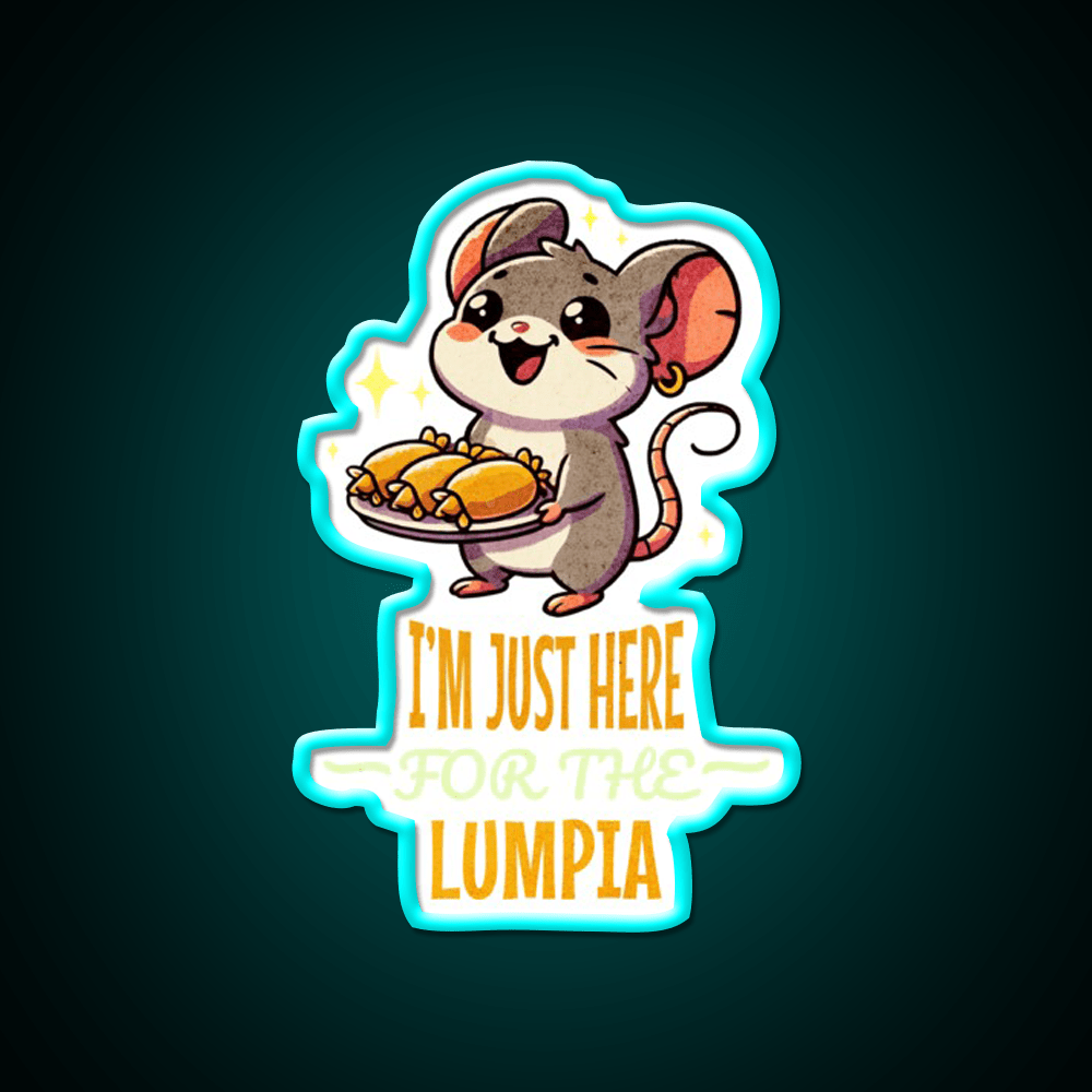 Cute Mouse Snack Lover Snack Food Led Neon Sign Rgb Color - Shineneon