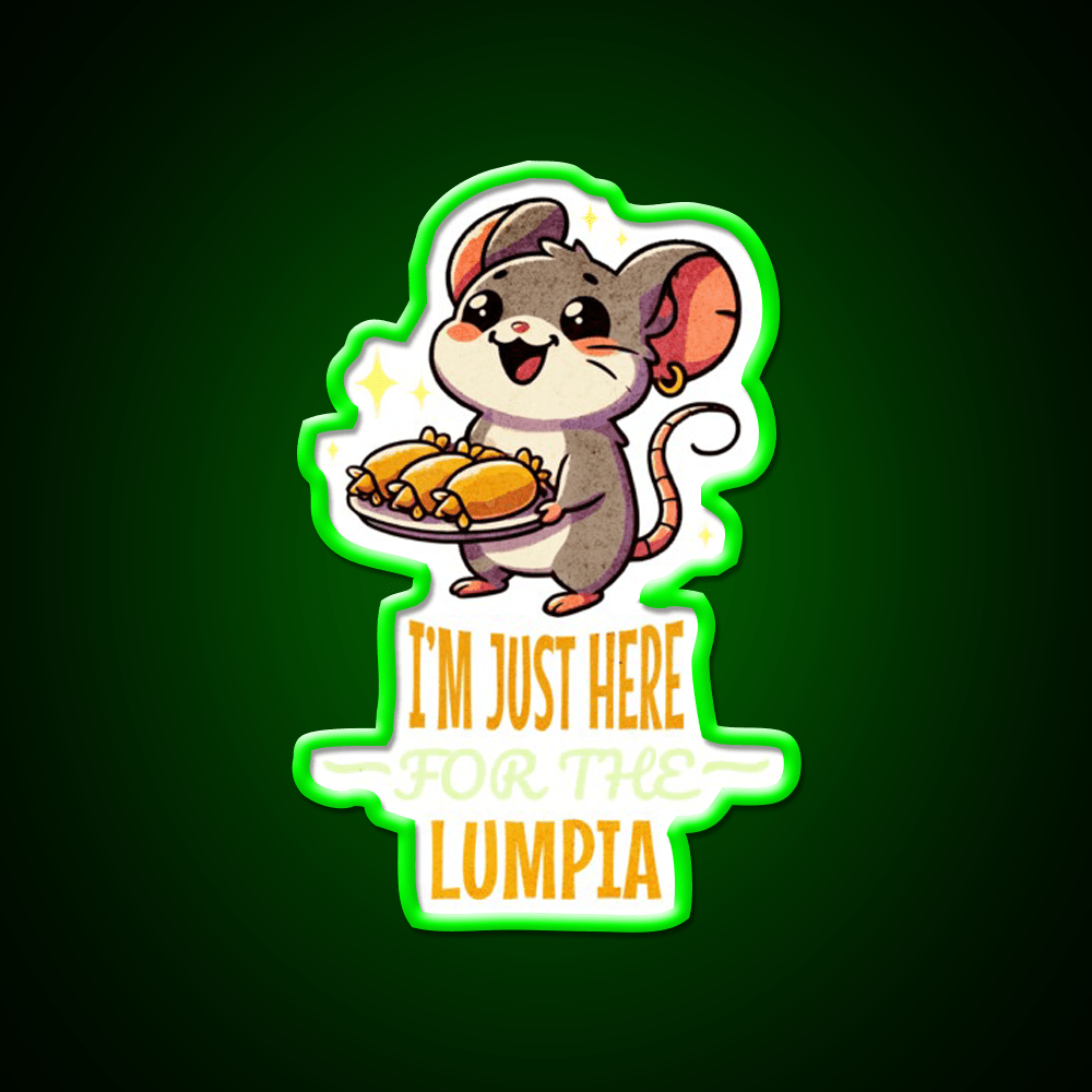 Cute Mouse Snack Lover Snack Food Led Neon Sign Rgb Color - Shineneon