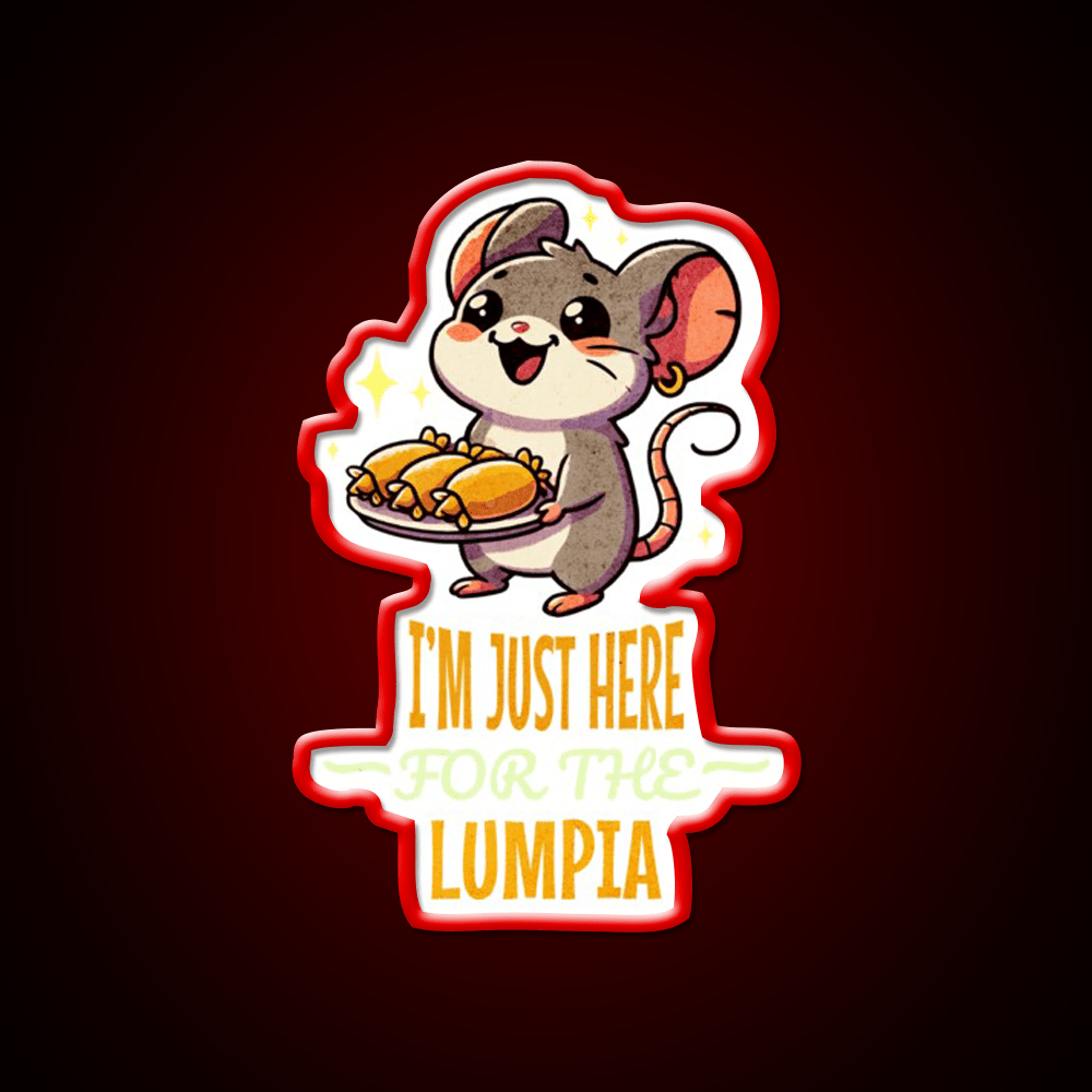 Cute Mouse Snack Lover Snack Food Led Neon Sign Rgb Color - Shineneon