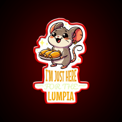Cute Mouse Snack Lover Snack Food Led Neon Sign Rgb Color - Shineneon