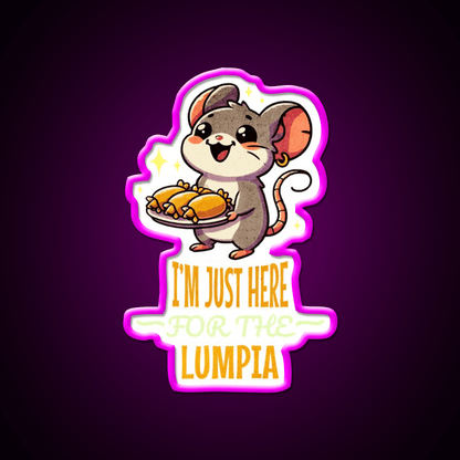 Cute Mouse Snack Lover Snack Food Led Neon Sign Rgb Color - Shineneon