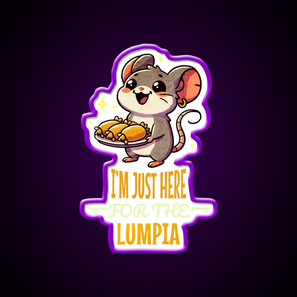 Cute Mouse Snack Lover Snack Food Led Neon Sign Rgb Color - Shineneon