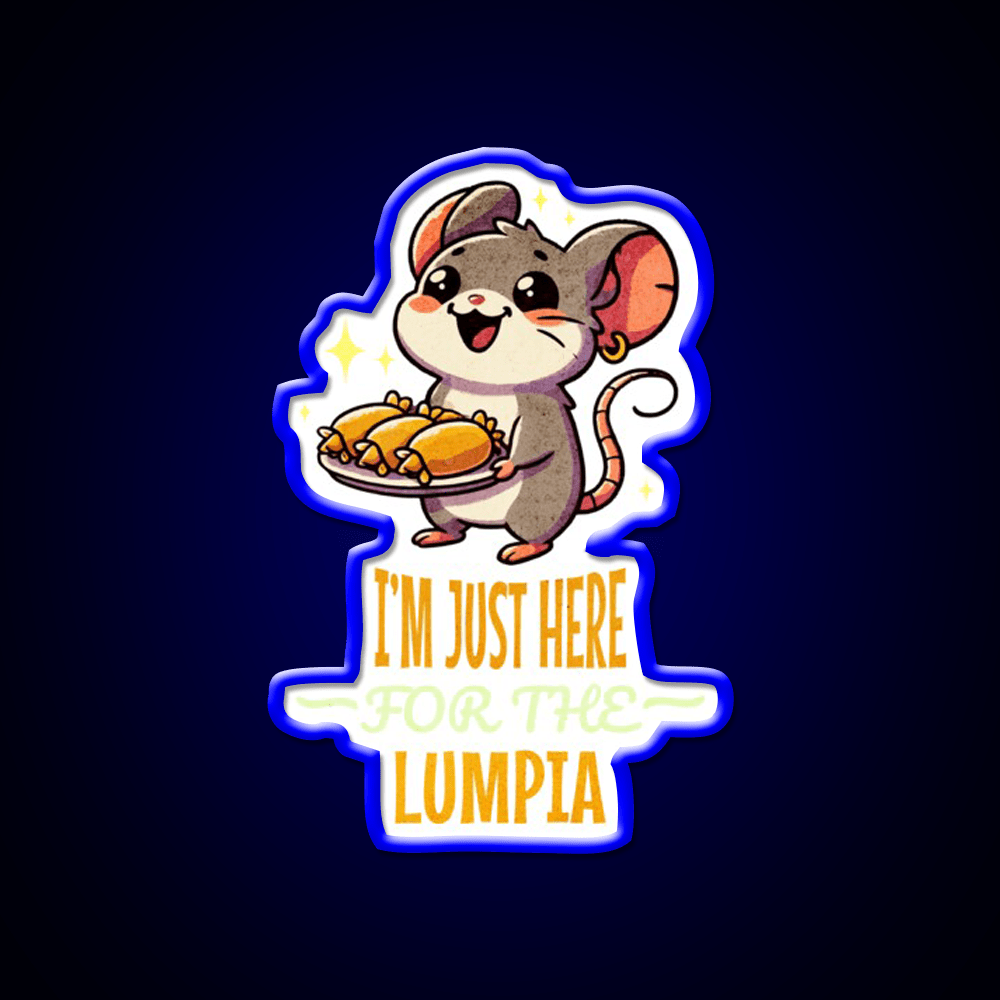 Cute Mouse Snack Lover Snack Food Led Neon Sign Rgb Color - Shineneon