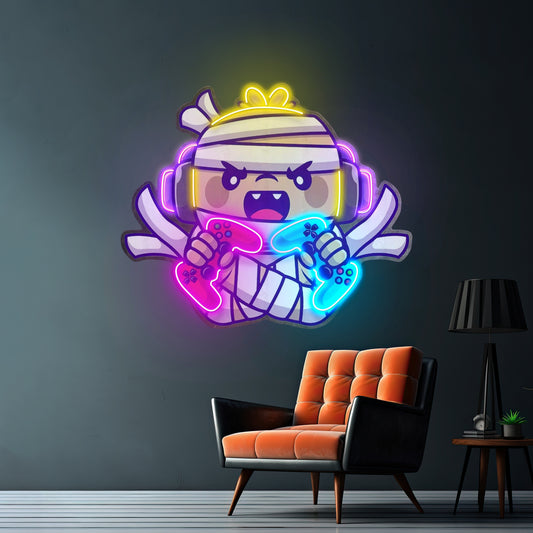 Cute Mummy Gaming Led Neon Sign Light Custom Led Signs