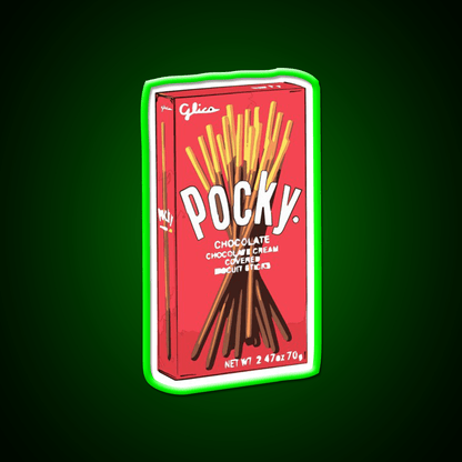 Cute Original Pocky Glico Snack Food Led Neon Sign Rgb Color - Shineneon