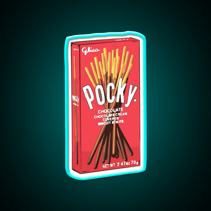 Cute Original Pocky Glico Snack Food Led Neon Sign Rgb Color - Shineneon
