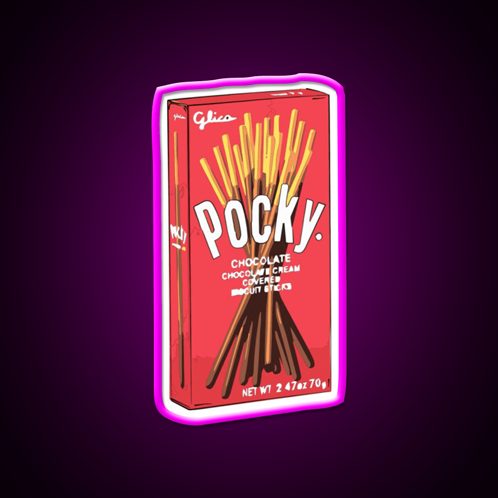 Cute Original Pocky Glico Snack Food Led Neon Sign Rgb Color - Shineneon