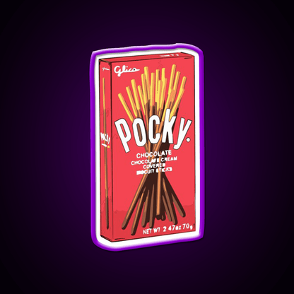 Cute Original Pocky Glico Snack Food Led Neon Sign Rgb Color - Shineneon