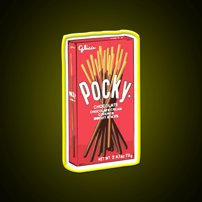 Cute Original Pocky Glico Snack Food Led Neon Sign Rgb Color - Shineneon