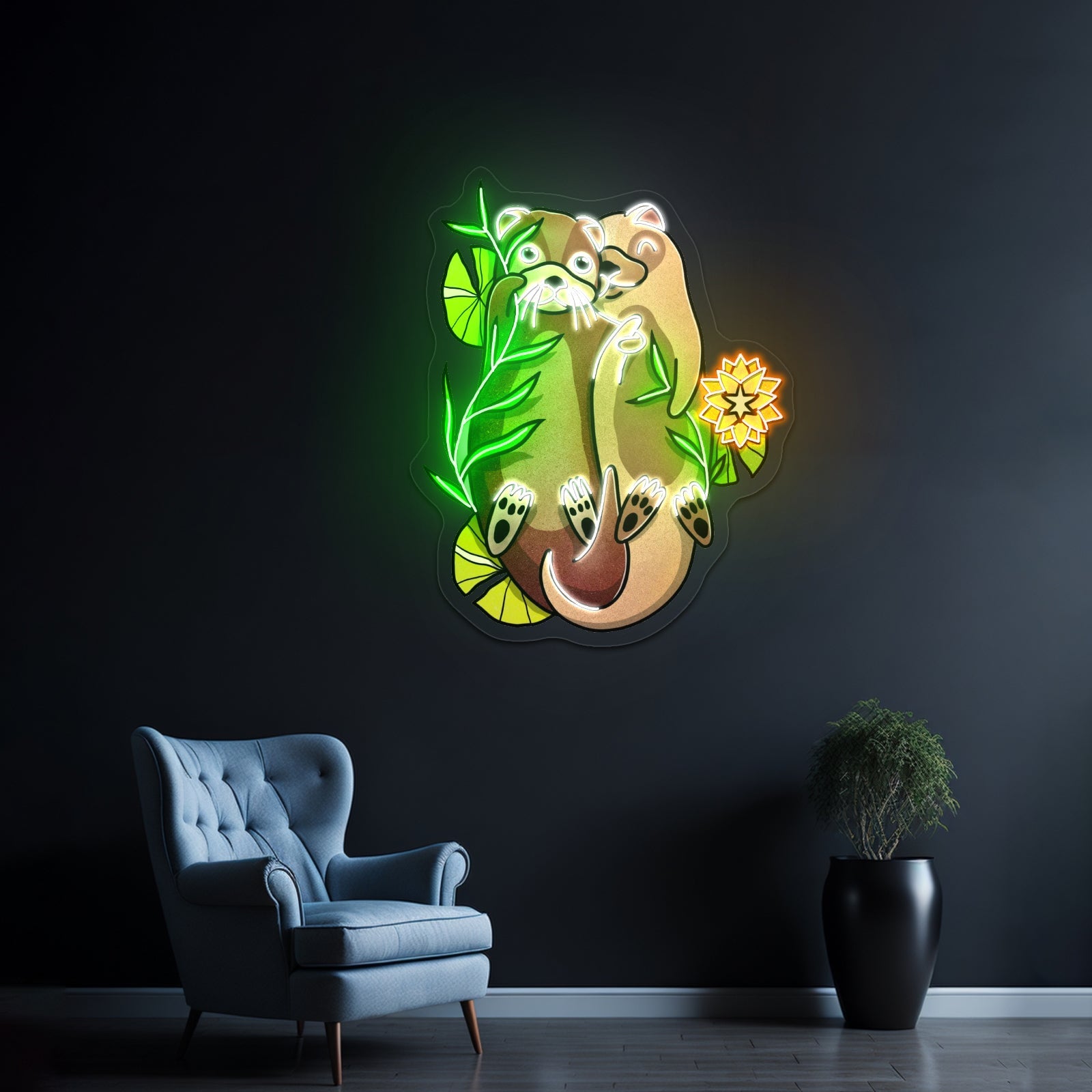 Cute Otter Love Neon Signs - Shineneon