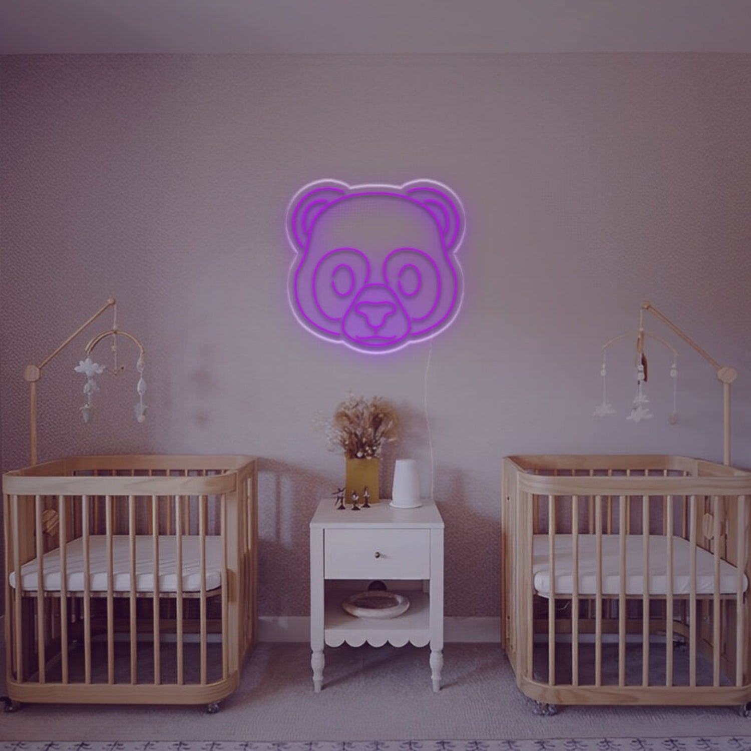 Cute Panda Head Led Neon Sign Kids Rooms - Shineneon