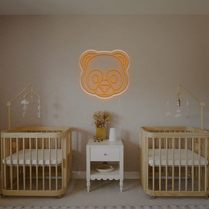 Cute Panda Head Led Neon Sign Kids Rooms - Shineneon