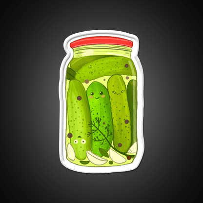 Cute Pickle Jar Snack Food Led Neon Sign Rgb Color - Shineneon