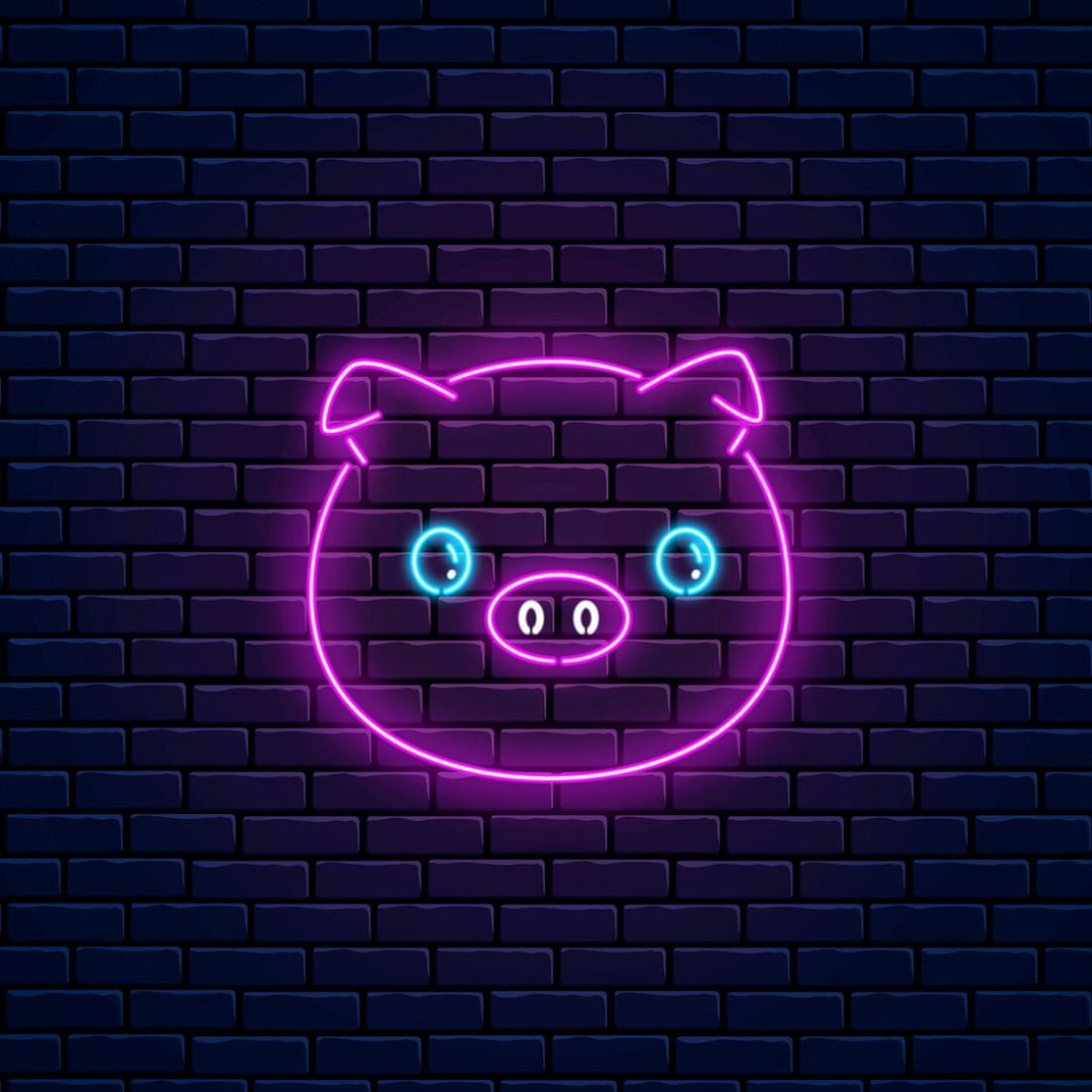 Cute Pig Led Sign Business Neon Sign