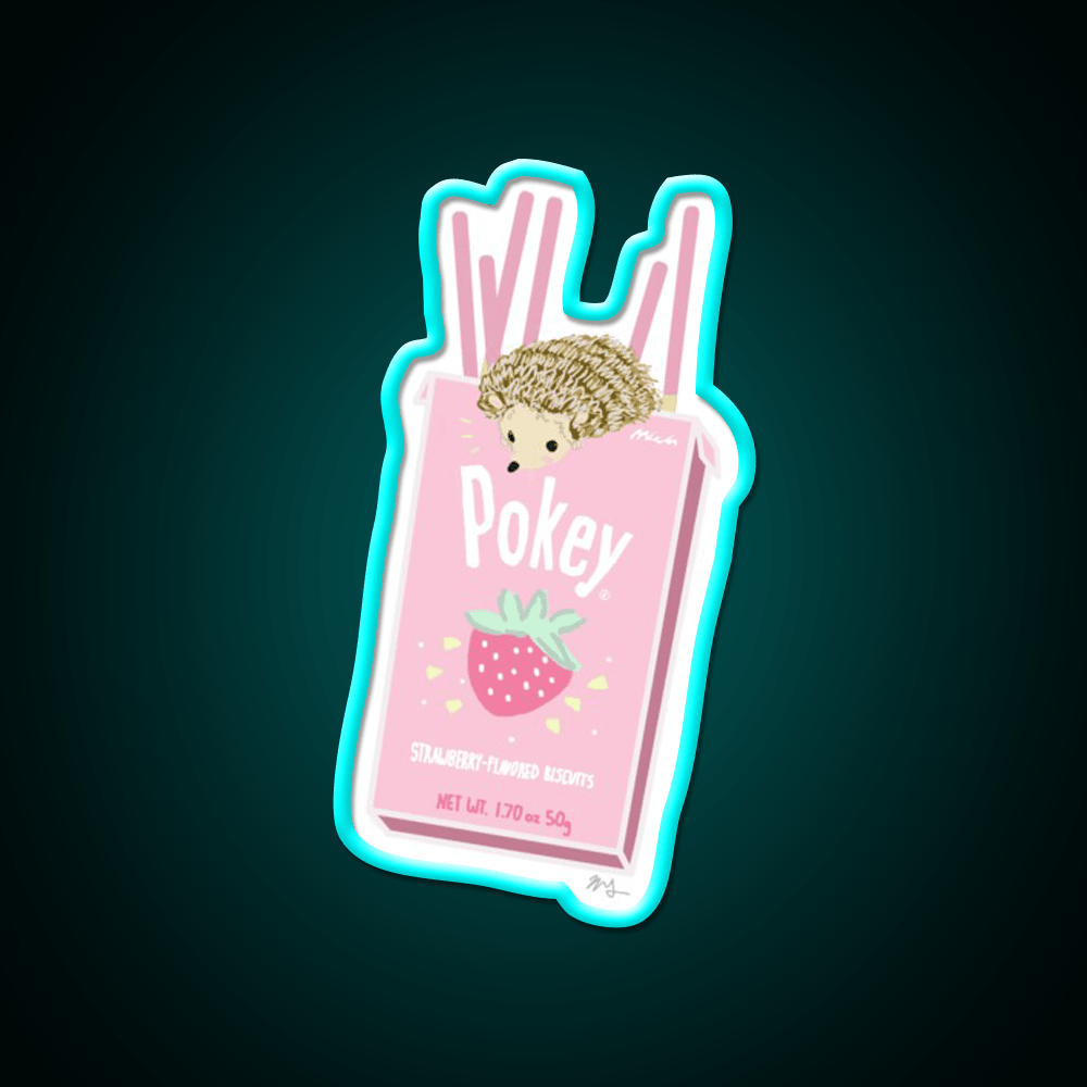 Cute Pink Pocky Pine Snack Food Led Neon Sign Rgb Color - Shineneon