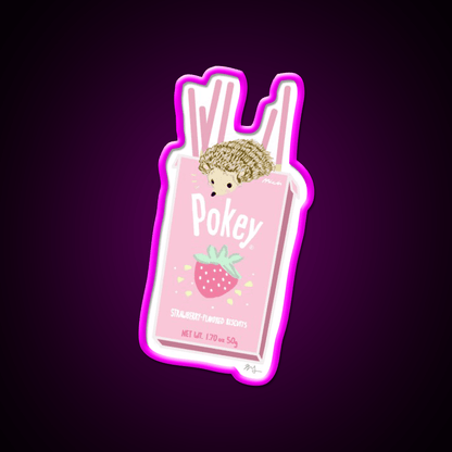 Cute Pink Pocky Pine Snack Food Led Neon Sign Rgb Color - Shineneon
