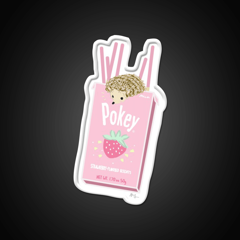 Cute Pink Pocky Pine Snack Food Led Neon Sign Rgb Color - Shineneon
