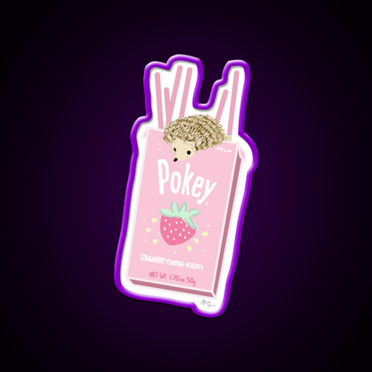 Cute Pink Pocky Pine Snack Food Led Neon Sign Rgb Color - Shineneon