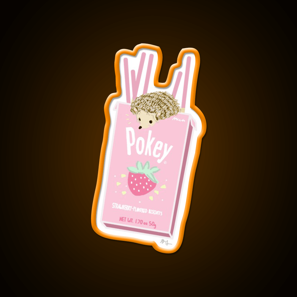 Cute Pink Pocky Pine Snack Food Led Neon Sign Rgb Color - Shineneon