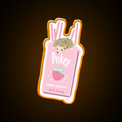 Cute Pink Pocky Pine Snack Food Led Neon Sign Rgb Color - Shineneon