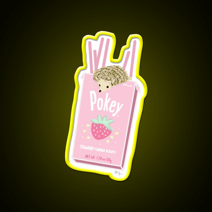 Cute Pink Pocky Pine Snack Food Led Neon Sign Rgb Color - Shineneon