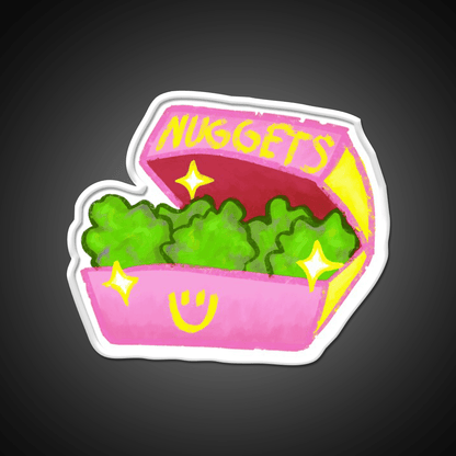 Cute Pink Weed Nuggets Snack Food Led Neon Sign Rgb Color - Shineneon