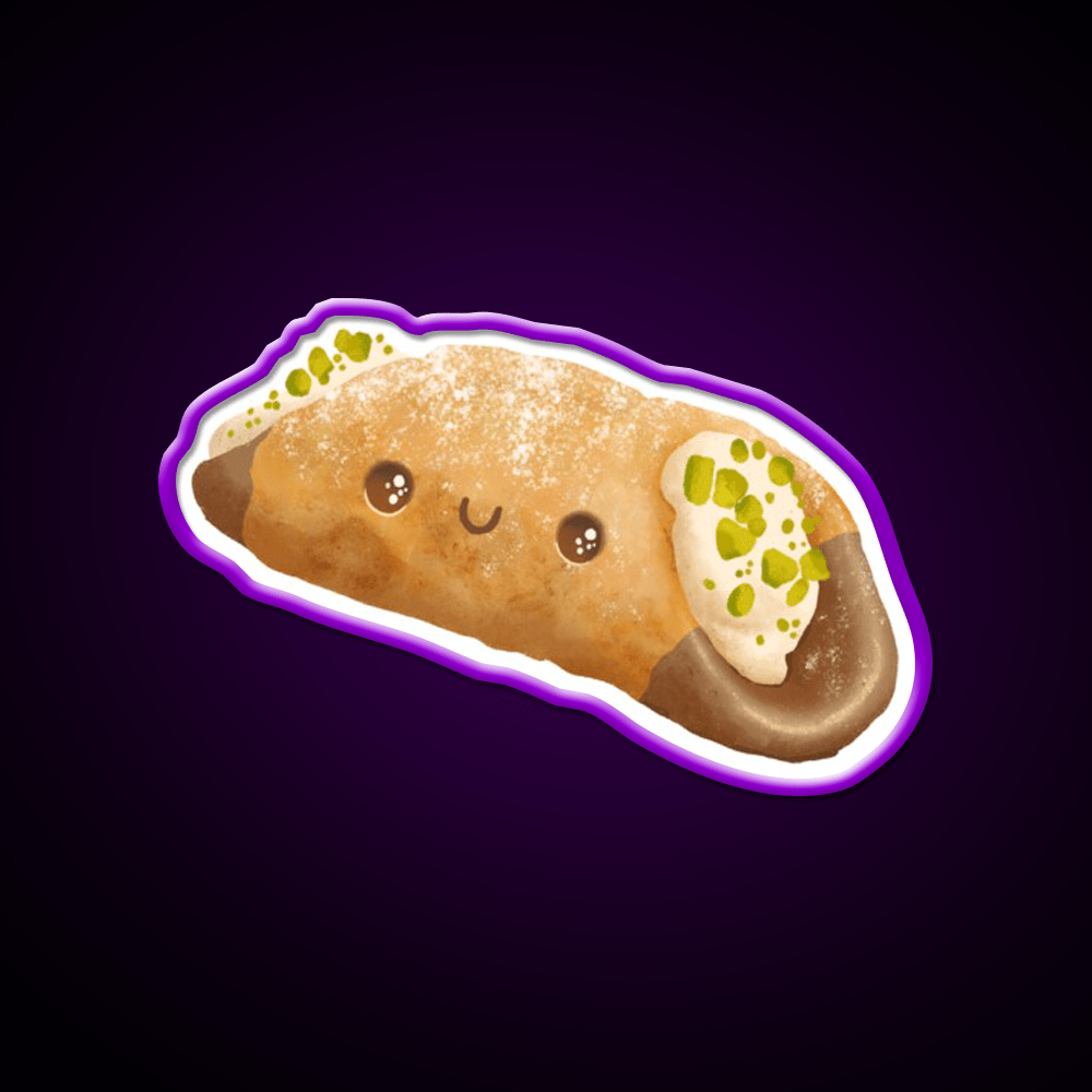 Cute Pistachio Cannoli Snack Food Led Neon Sign Rgb Color - Shineneon