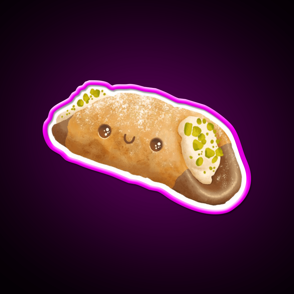 Cute Pistachio Cannoli Snack Food Led Neon Sign Rgb Color - Shineneon