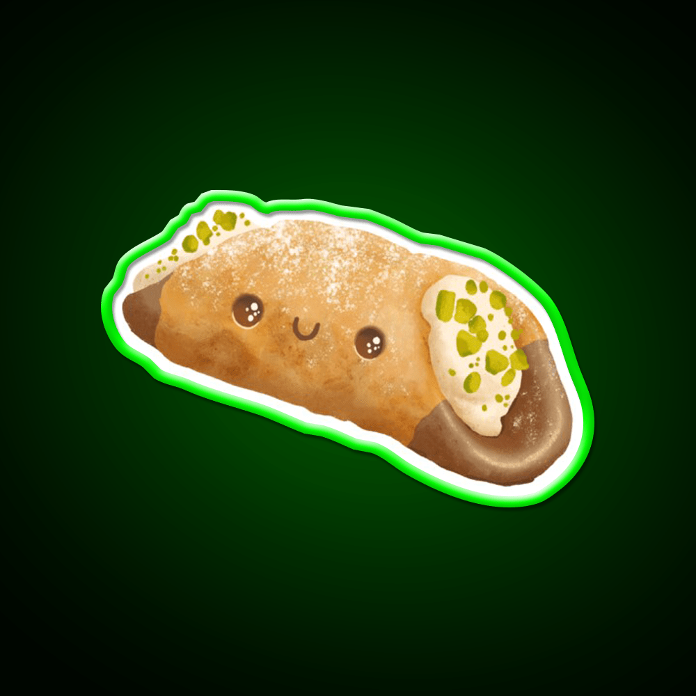 Cute Pistachio Cannoli Snack Food Led Neon Sign Rgb Color - Shineneon