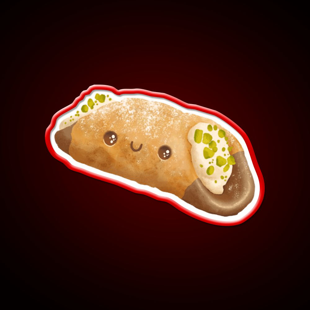Cute Pistachio Cannoli Snack Food Led Neon Sign Rgb Color - Shineneon
