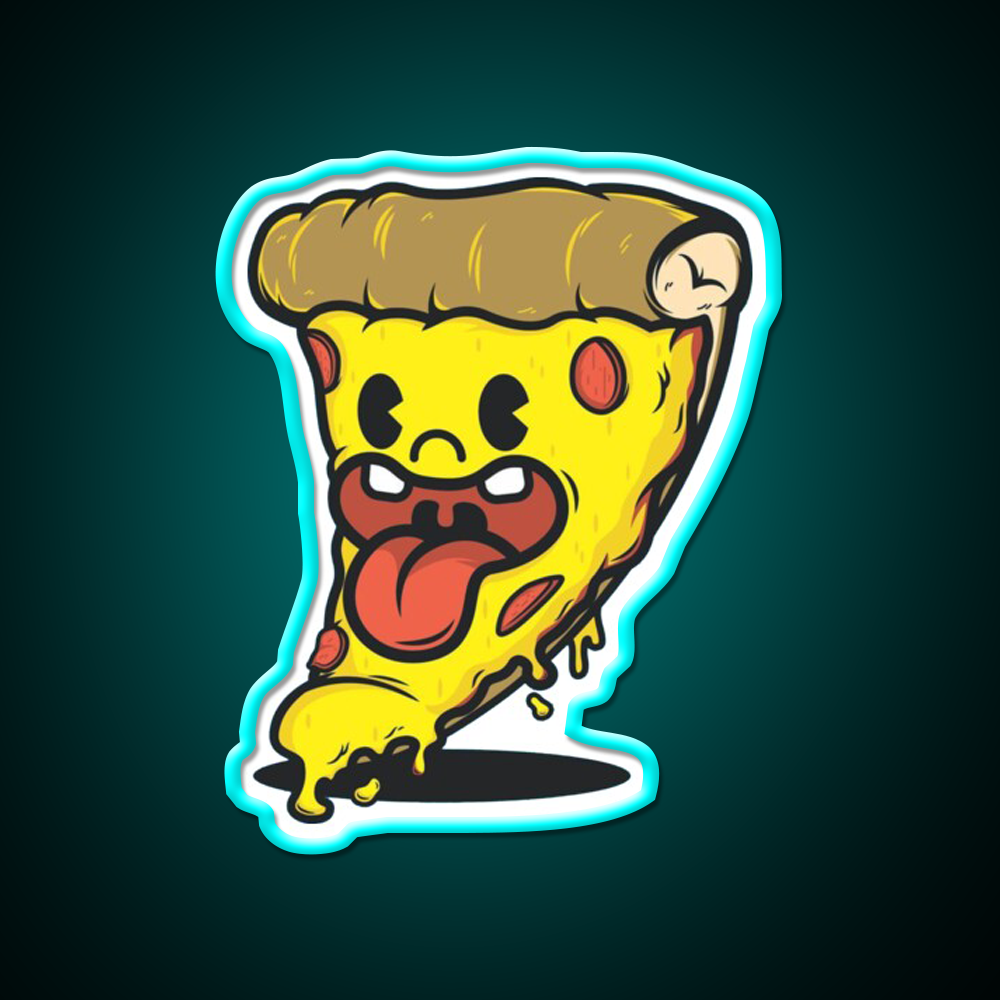 Cute Pizza Fast Food Led Neon Sign For Burger Place Rgb Color