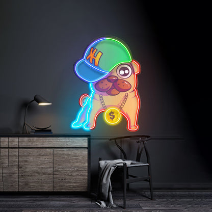 Cute Pug Led Neon Sign Light Custom Led Signs - Shineneon
