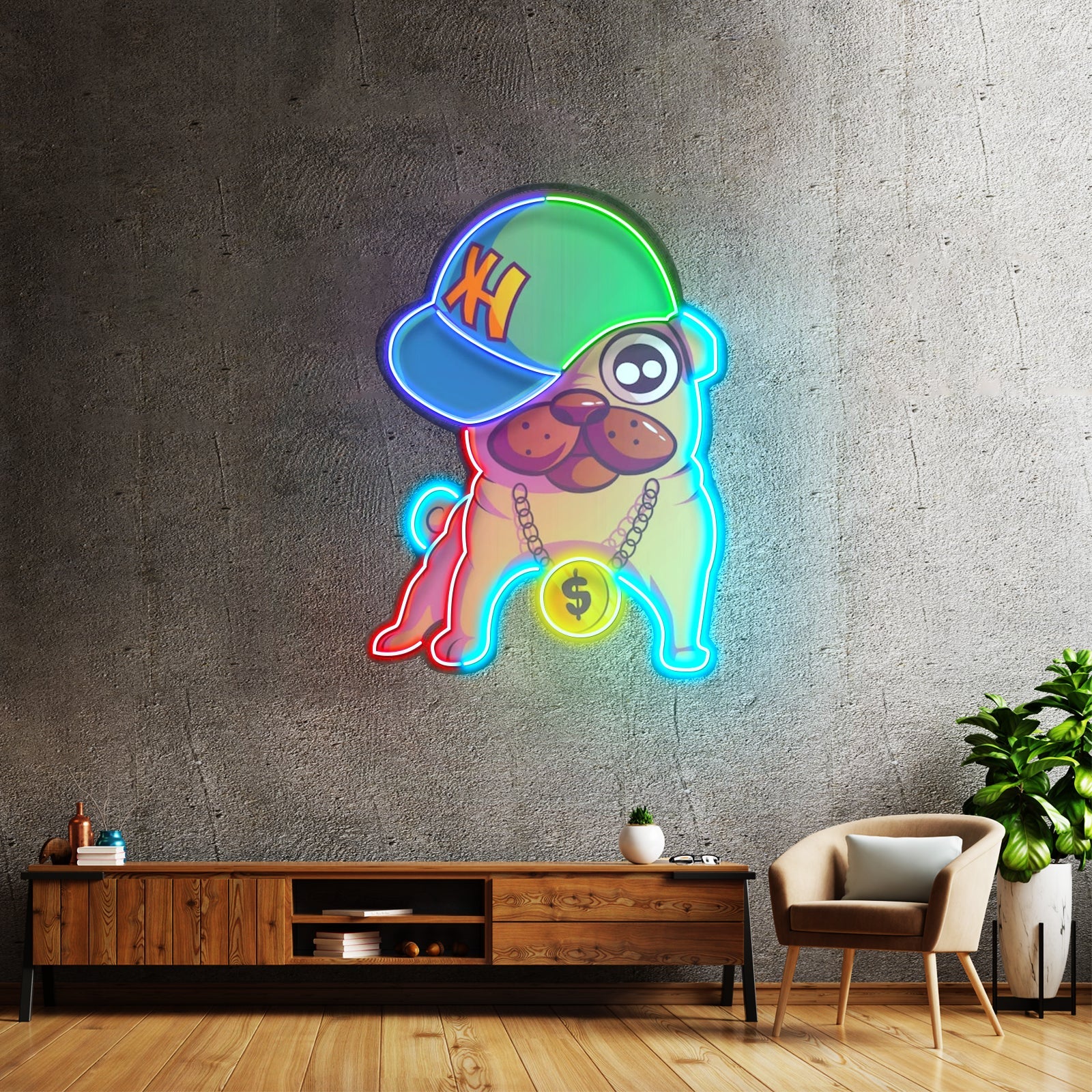 Cute Pug Led Neon Sign Light Custom Led Signs - Shineneon
