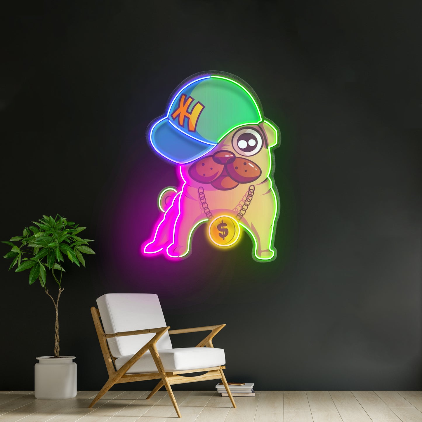 Cute Pug Led Neon Sign Light Custom Led Signs