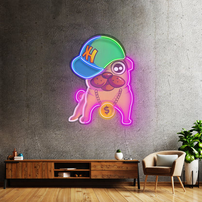 Cute Pug Led Neon Sign Light Custom Led Signs