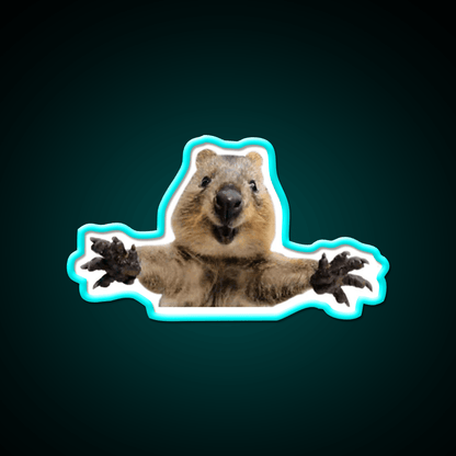 Cute Quokka Hug Welcome Led Neon Sign Open Sign Rgb Color - Shineneon
