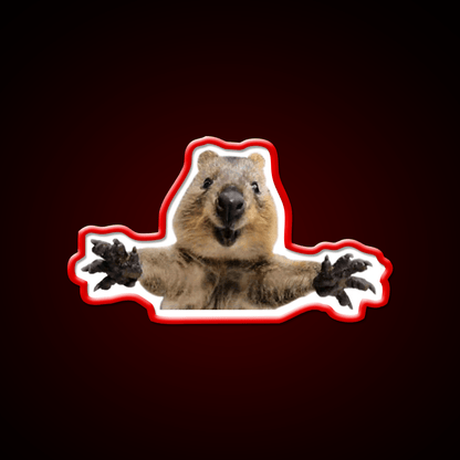 Cute Quokka Hug Welcome Led Neon Sign Open Sign Rgb Color - Shineneon