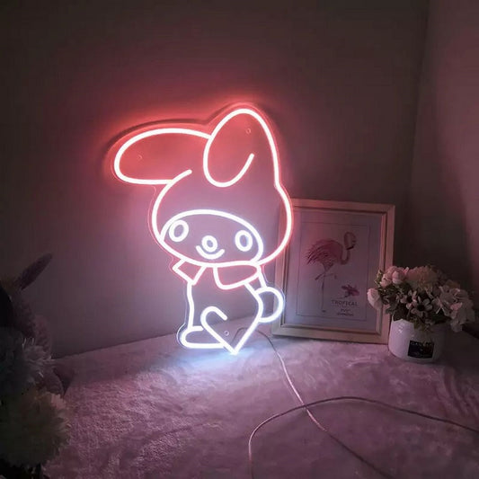 Cute Rabbit Led Sign Business Neon Sign