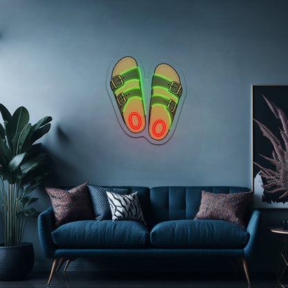 Cute Sandals Beach Aesthetic Neon Signs - Shineneon