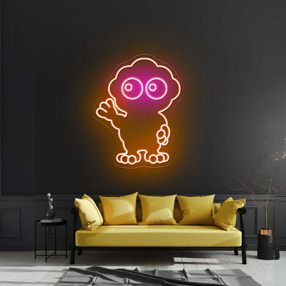 Cute Scoop Neon Light Wall Art