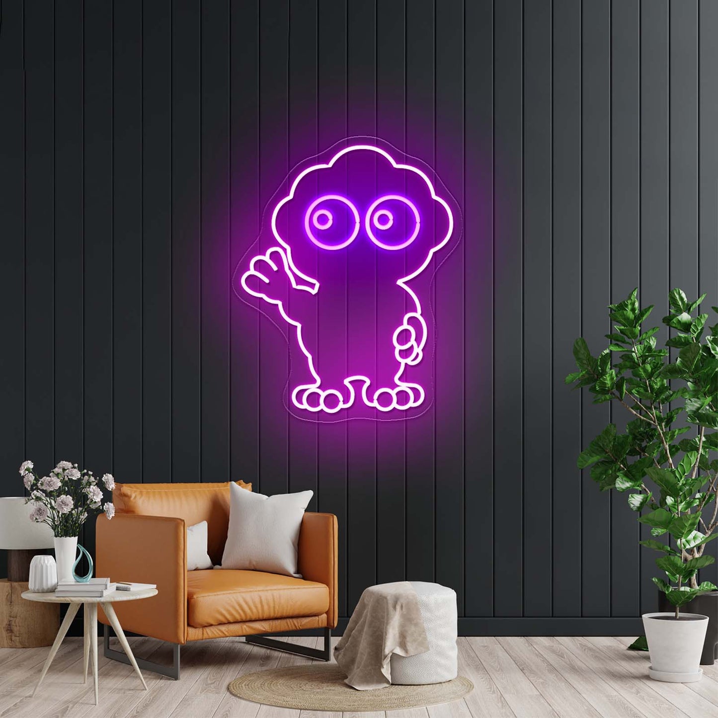 Cute Scoop Neon Light Wall Art