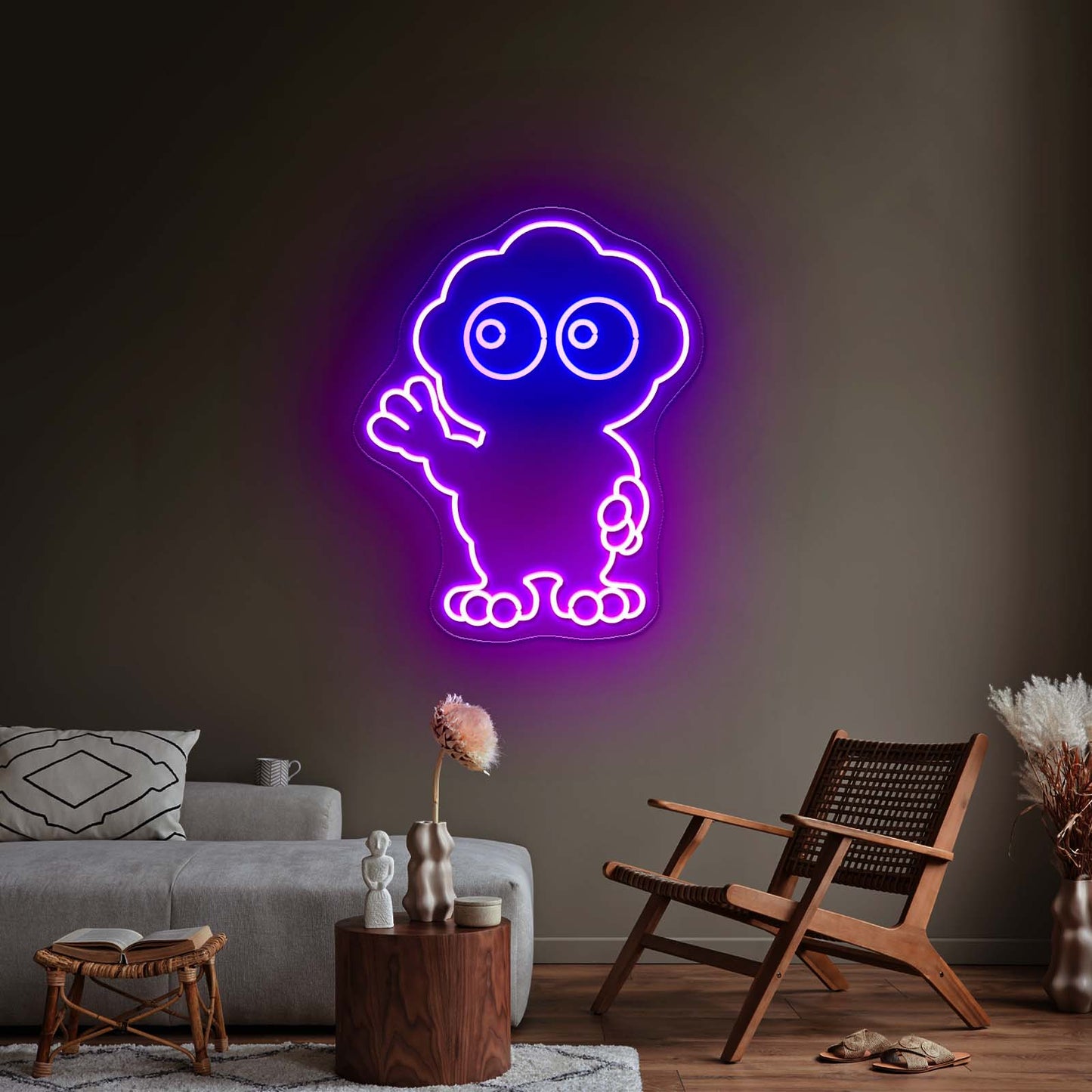 Cute Scoop Neon Light Wall Art