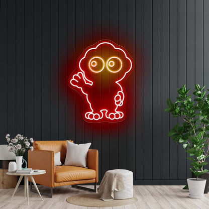 Cute Scoop Neon Light Wall Art