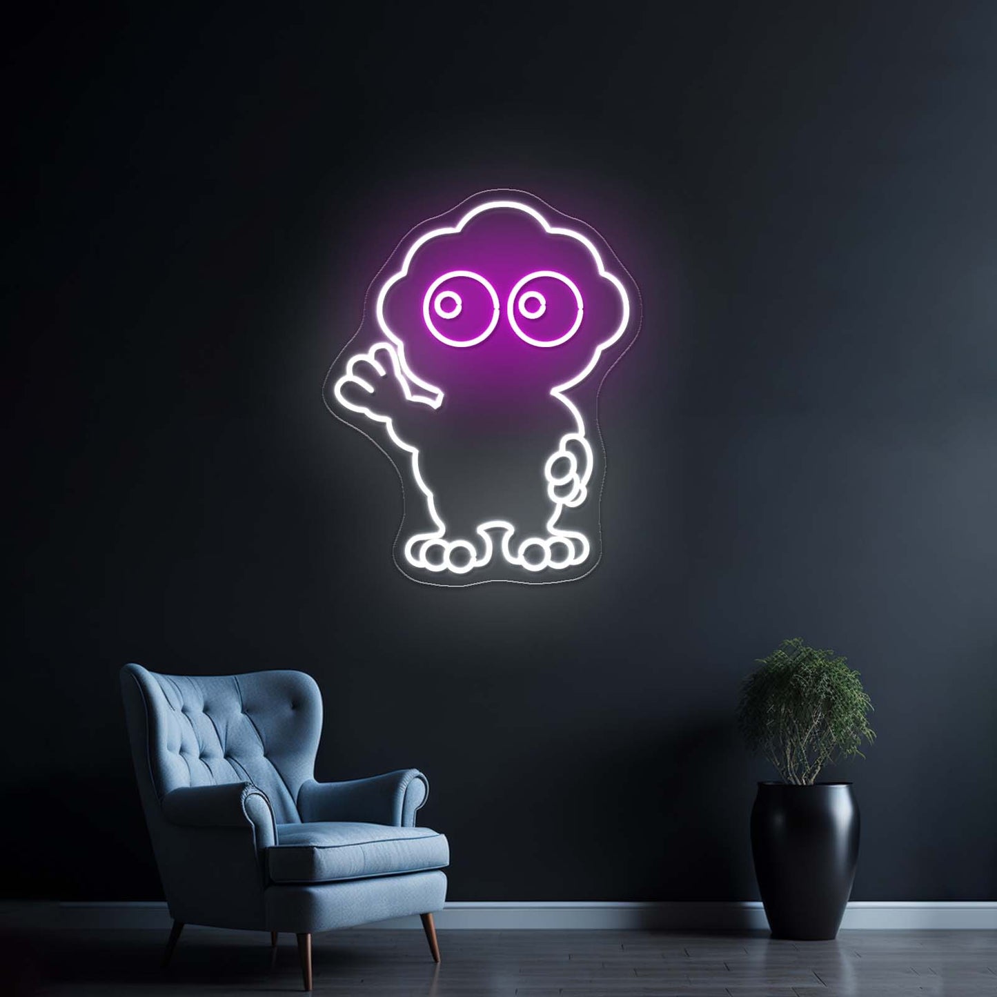 Cute Scoop Neon Light Wall Art