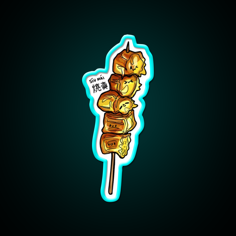 Cute Siu Mai Led Neon Sign Chinese Food Rgb Color