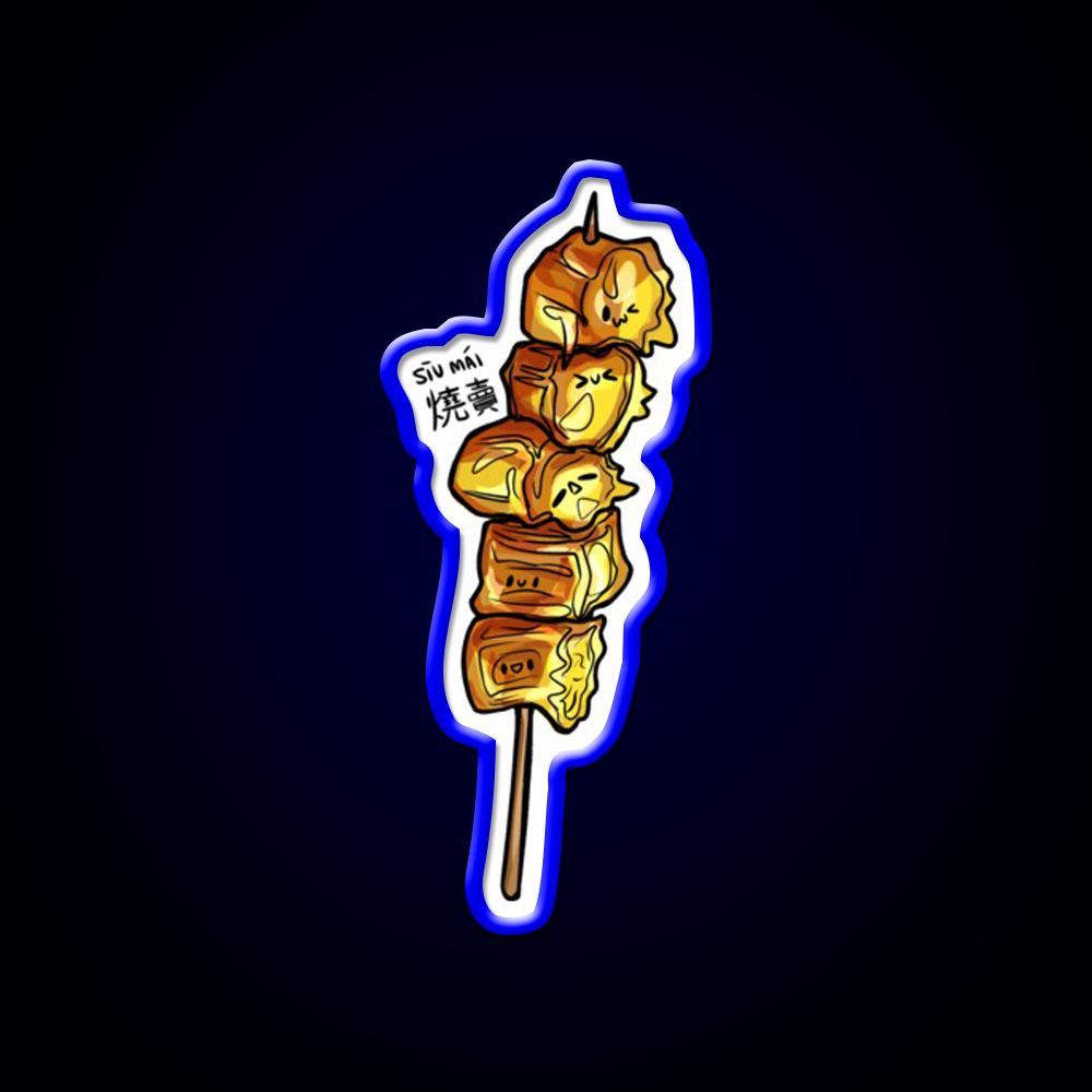 Cute Siu Mai Led Neon Sign Chinese Food Rgb Color