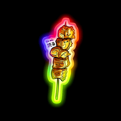 Cute Siu Mai Led Neon Sign Chinese Food Rgb Color