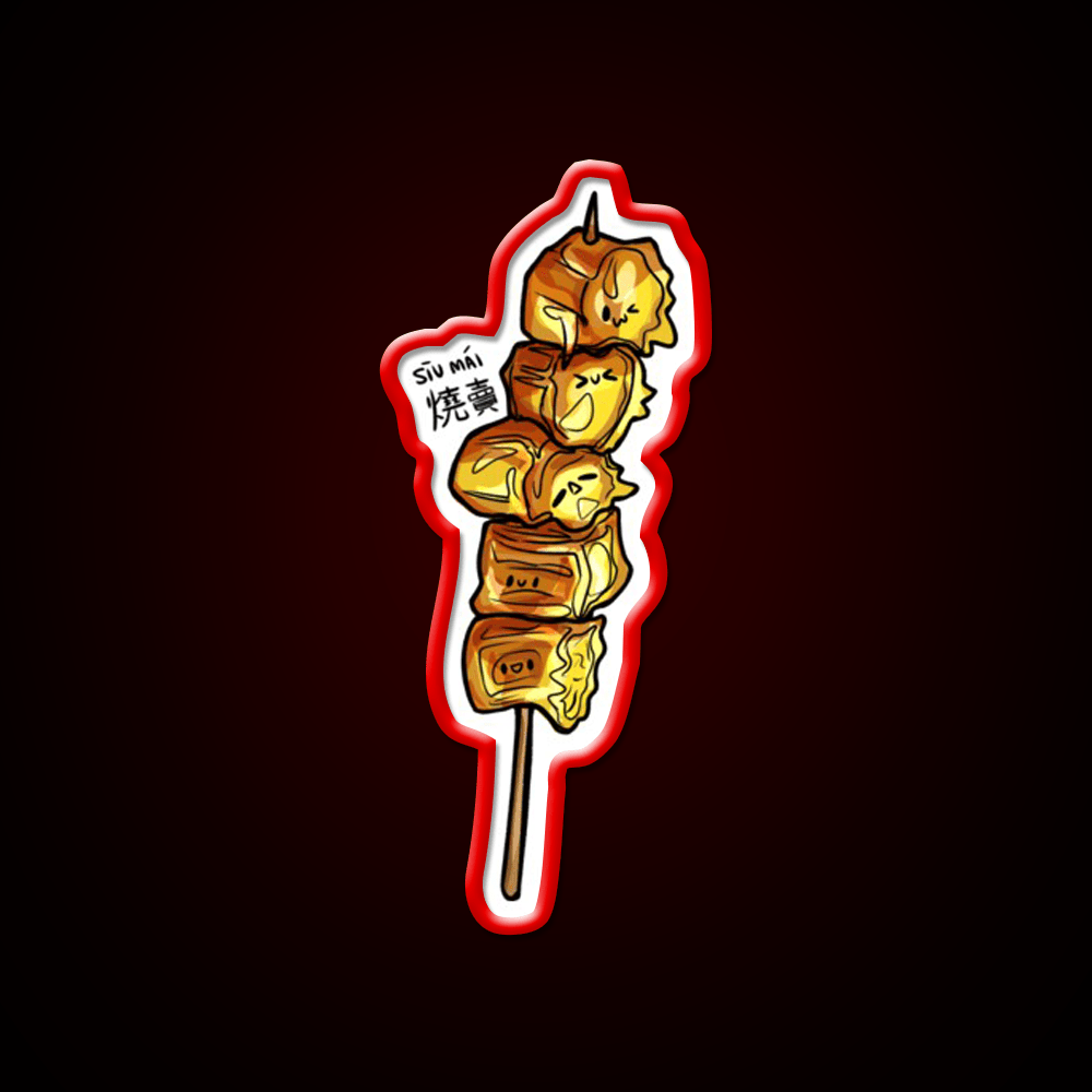 Cute Siu Mai Led Neon Sign Chinese Food Rgb Color - Shineneon