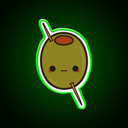 Cute Skewered Olive Snack Food Led Neon Sign Rgb Color - Shineneon